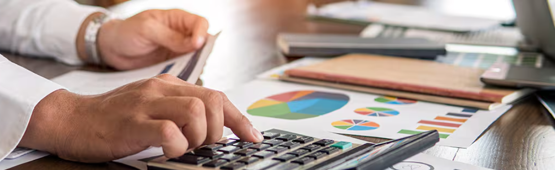 Financial statements themed banner